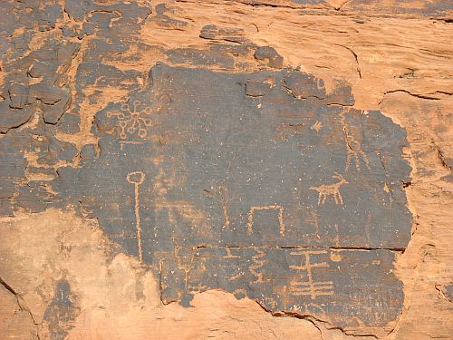 Abstract Petroglyph Panel at Valley of Fire State Park, Nevada