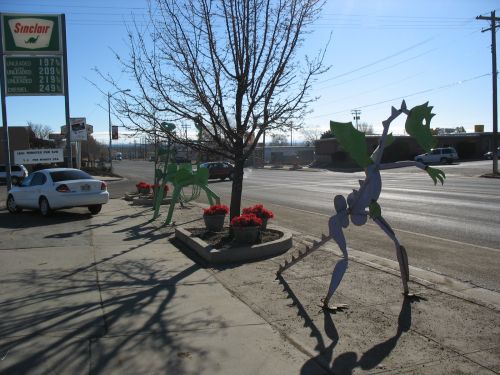 Dinosaurs in Front of Sinclair Station, Blanding, Utah