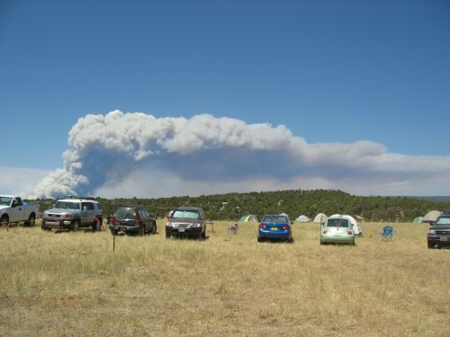 Forest Fire from McPhee Campground, Site of 2009 Pecos Conference
