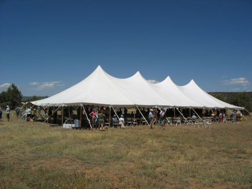 Presentation Tent at 2009 Pecos Conference, McPhee Campground