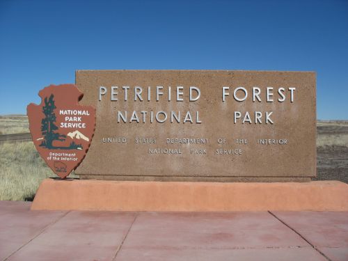 Entrance Sign at Petrified Forest National Park