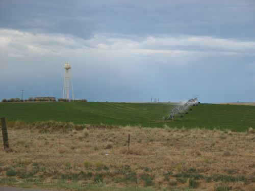 Navajo Agricultural Products Industries Water Tower and Irrigated Field