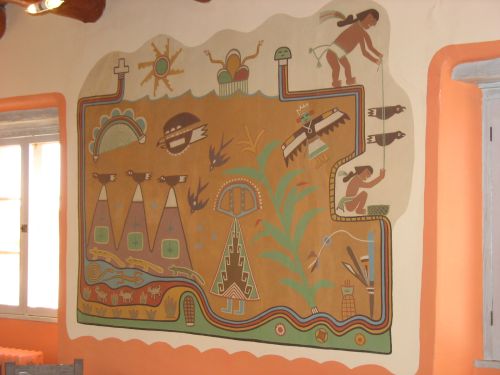 Planting Mural by Fred Kabotie at Painted Desert Inn, Petrified Forest