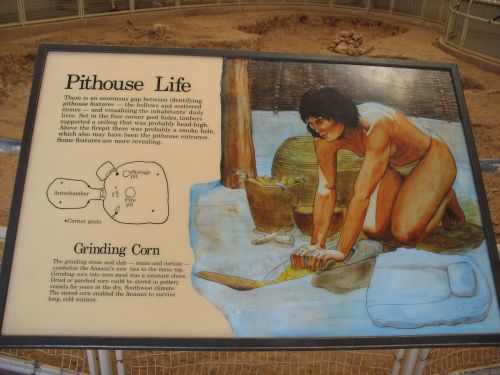 "Pithouse Life" Sign at Mesa Verde